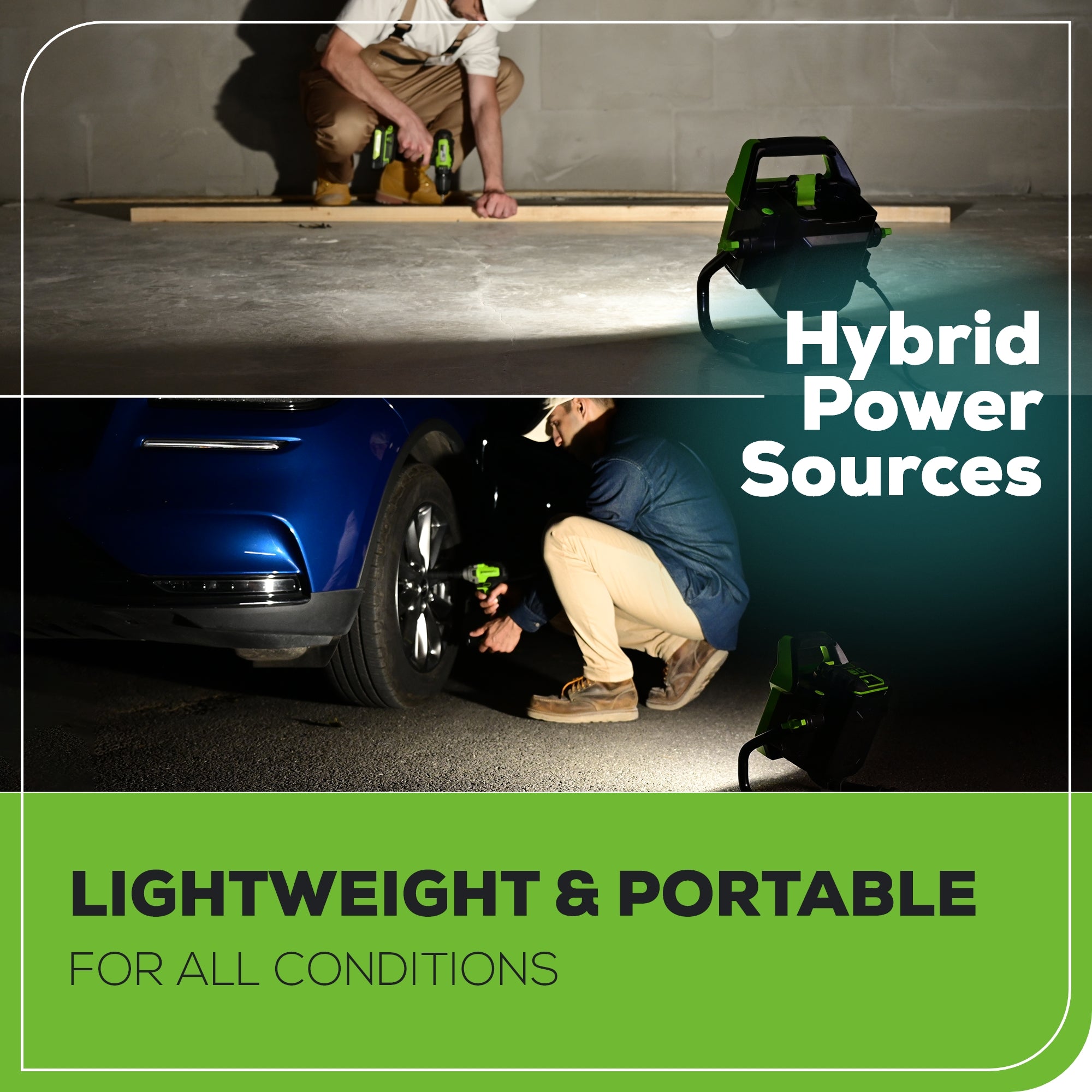 80V AC/DC 2500 Lumen LED Work Light (Tool Only) – Greenworks Tools