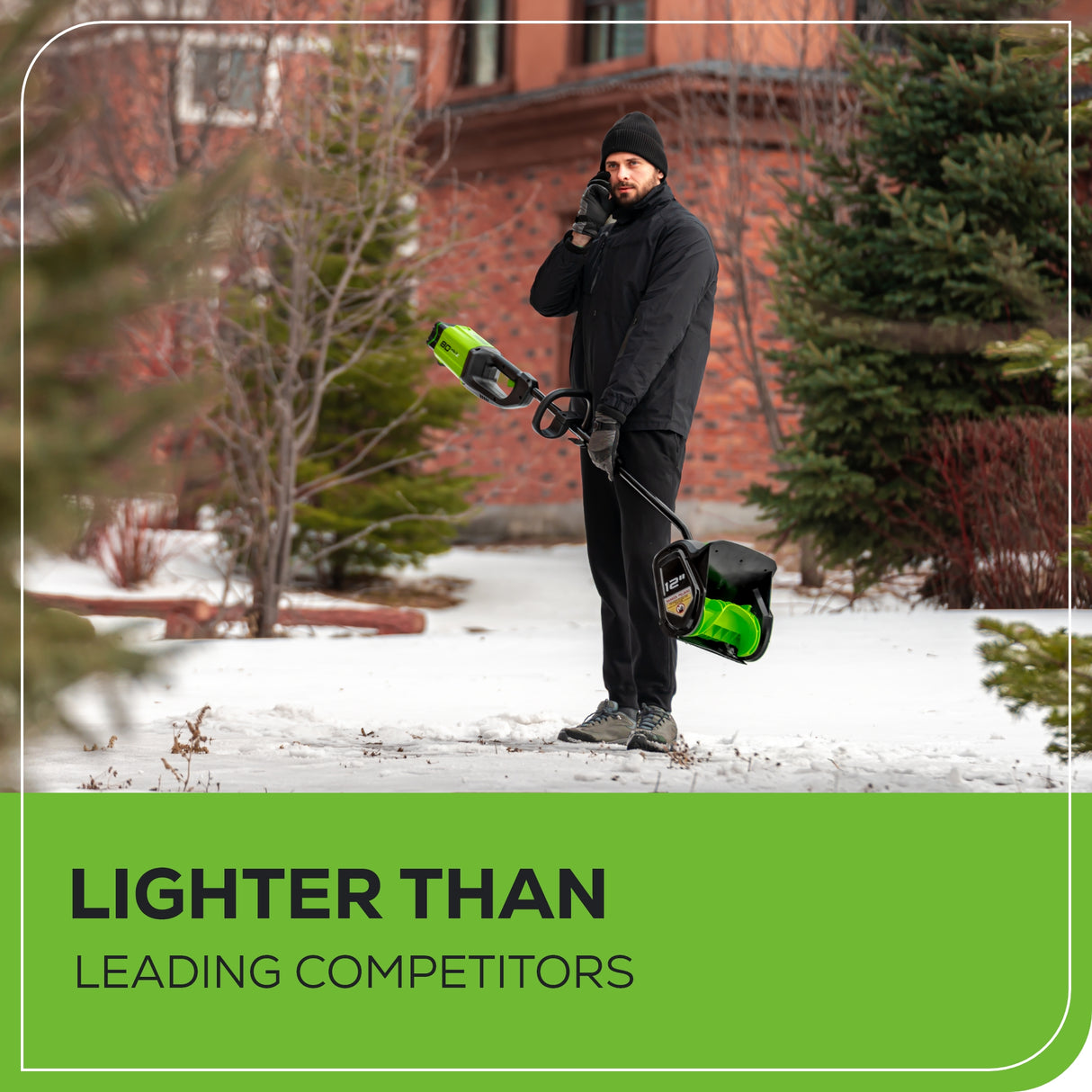 Greenworks PRO 80V 12" Cordless Snow Shovel, 2.0Ah Battery and Charger Included