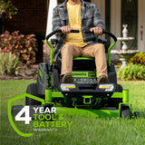 80V 42" Crossover Z Residential Zero Turn Mower, (6) 5.0Ah Batteries and (3) Dual Port Chargers