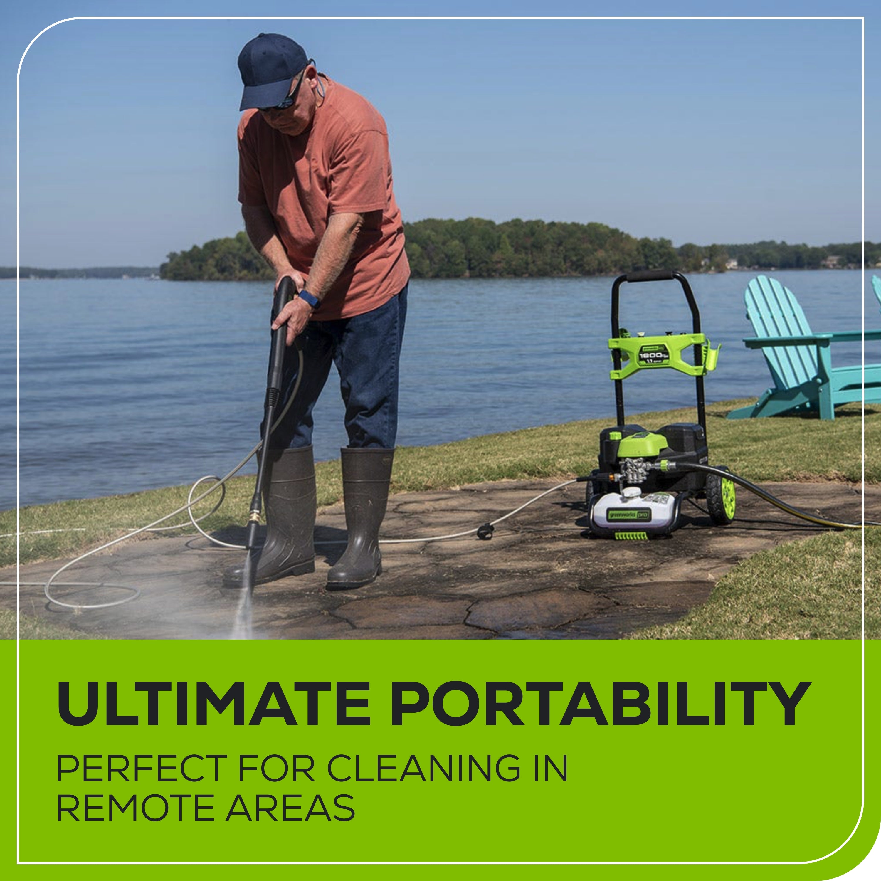 60V Hybrid 1800 PSI Pressure Washer (Tool Only) – Greenworks Tools