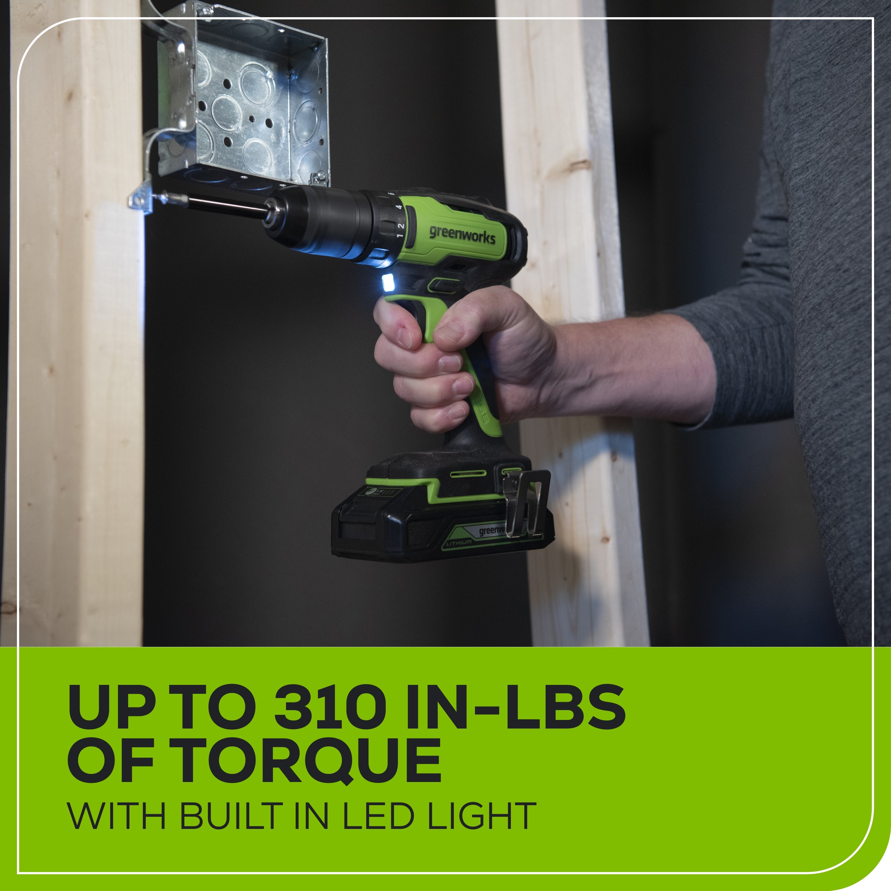 Kit Outils Greenworks 24V : Scie Circulaire 165mm Et Perceuse-visseuse 35Nm - Moteurs Brushless, 2 Batteries 2Ah