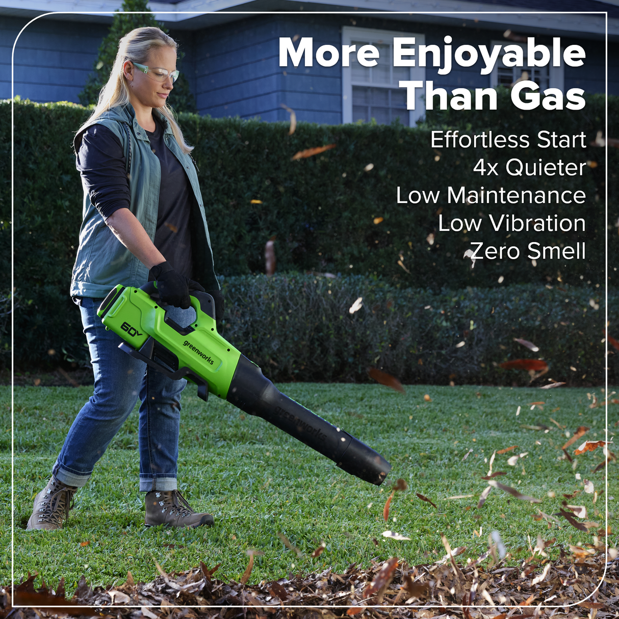 60V 630 CFM - 170 MPH Leaf Blower, 2.5Ah Battery and 3 Amp Charger Included