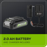 24V Brushless Compact Router, 2.0Ah Battery and Charger Included
