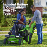 60V 630 CFM - 170 MPH Leaf Blower, 2.5Ah Battery and 3 Amp Charger Included