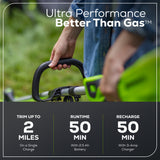 60V 16" Brushless Battery String Trimmer, 2.5Ah Battery and Charger Included
