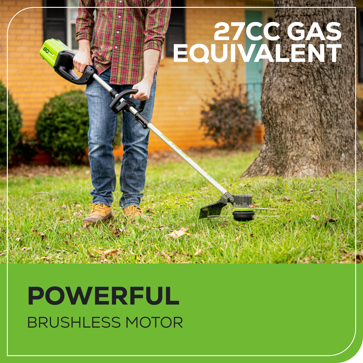 80V 16" Brushless String Trimmer, 2.0Ah Battery and Charger Included - ST80L210