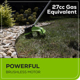 60V 16" Brushless Battery String Trimmer, 2.5Ah Battery and Charger Included