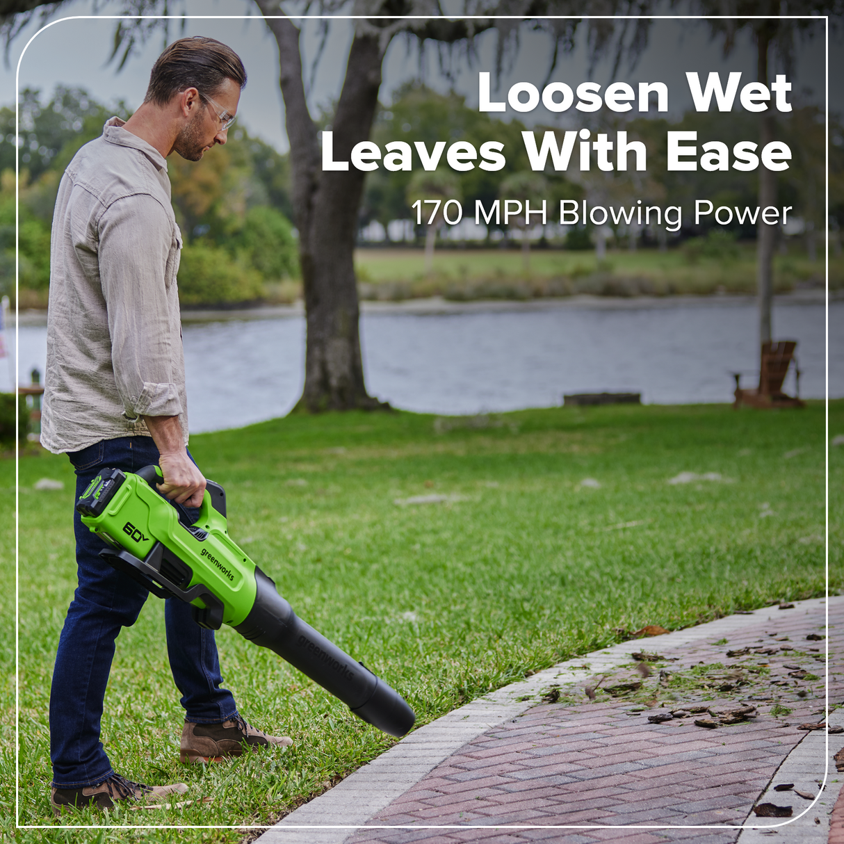 60V 630 CFM - 170 MPH Leaf Blower, 2.5Ah Battery and 3 Amp Charger Included