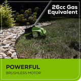 Ensemble 60 V de coupe-herbe à batterie, 16 pouces et souffleur 630 CFM (pi³/min) - 170 MPH, batterie 2,5 Ah et chargeur 3 A inclus