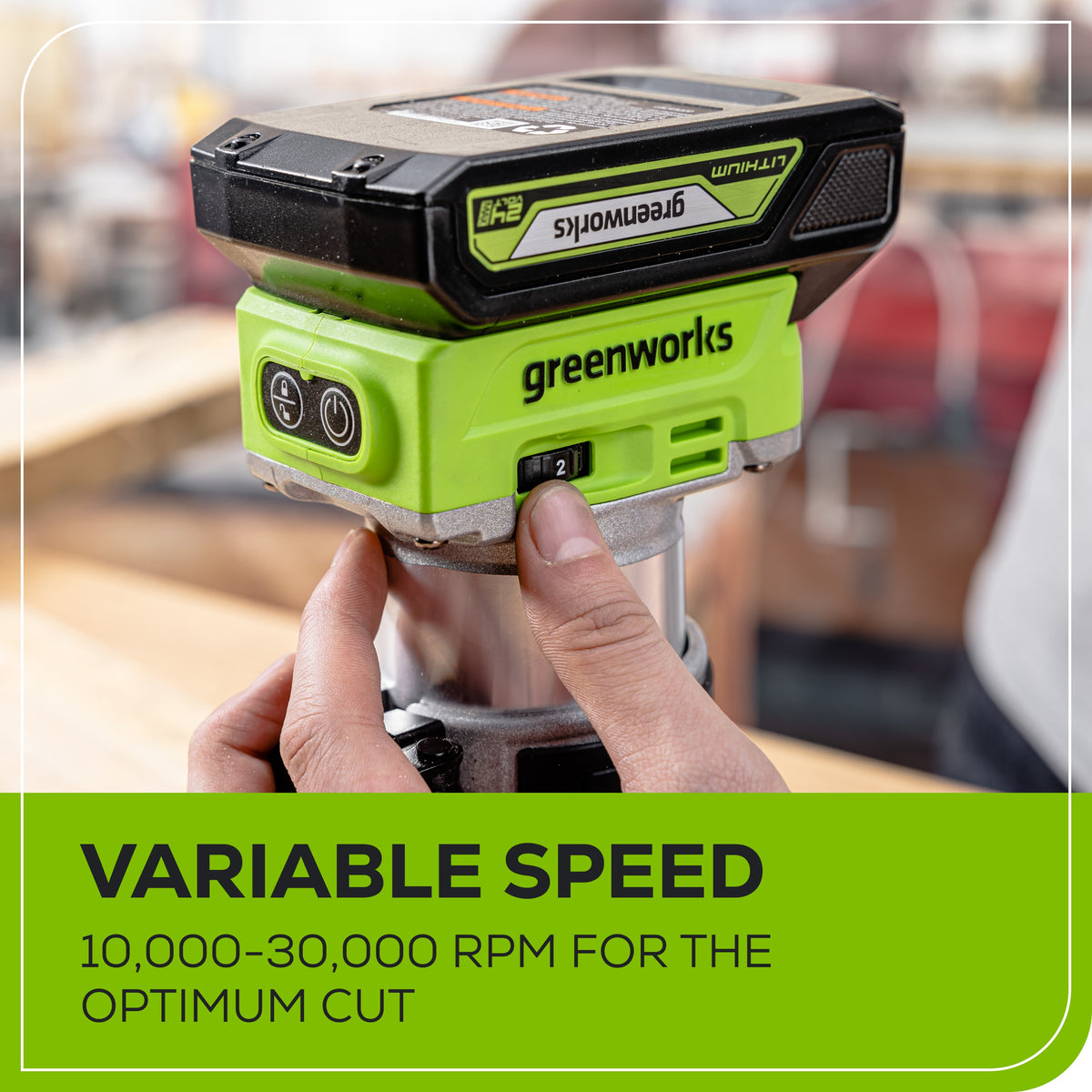 Small Battery Router 24V Brushless Compact Router, 2.0Ah Battery and Charger Included ...