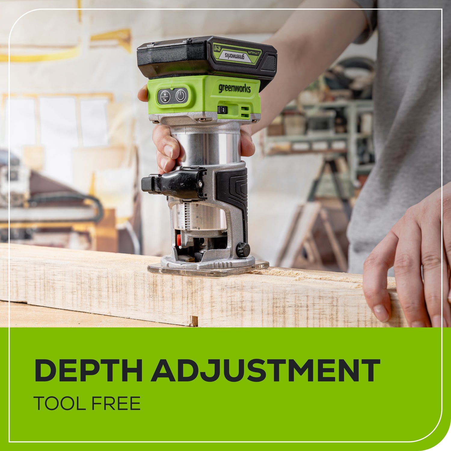 24V Brushless Compact Router, 2.0Ah Battery and Charger Included ...