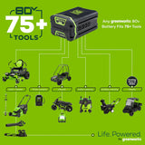 80V 20" Pole Hedge & 10" Pole Saw, 2.0 Ah Battery & Rapid Charger Included (Available at Costco)