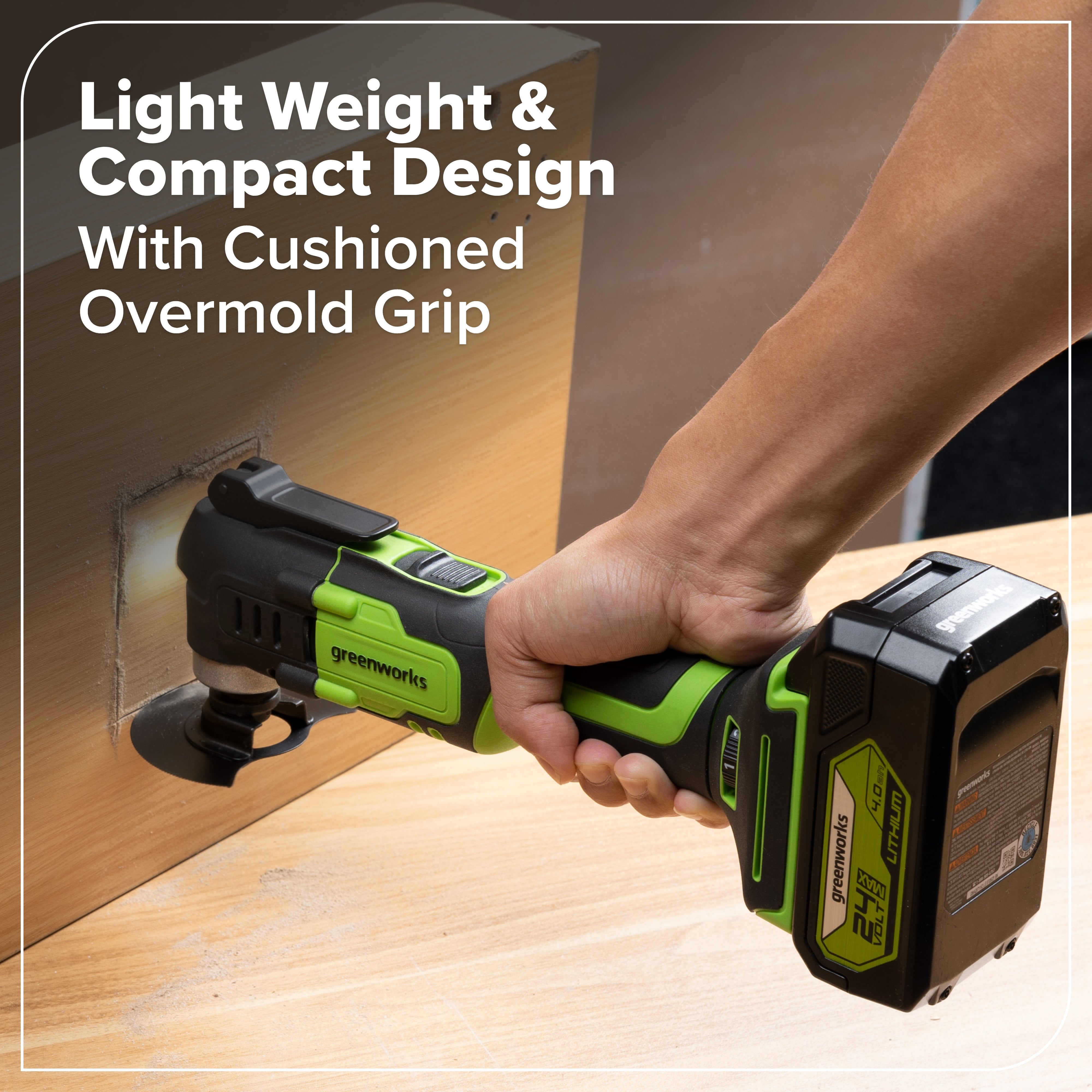 24V Oscillating Multi-Tool, 2.0Ah Battery & Charger Included