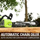 80V 18" Brushless Chainsaw, 2.0Ah Battery and Charger Included