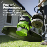 24V 12" Brushless String Trimmer & 270 CFM Blower, 2.0Ah Battery with 30W Type-C Charger and 3-FT Cables Included
