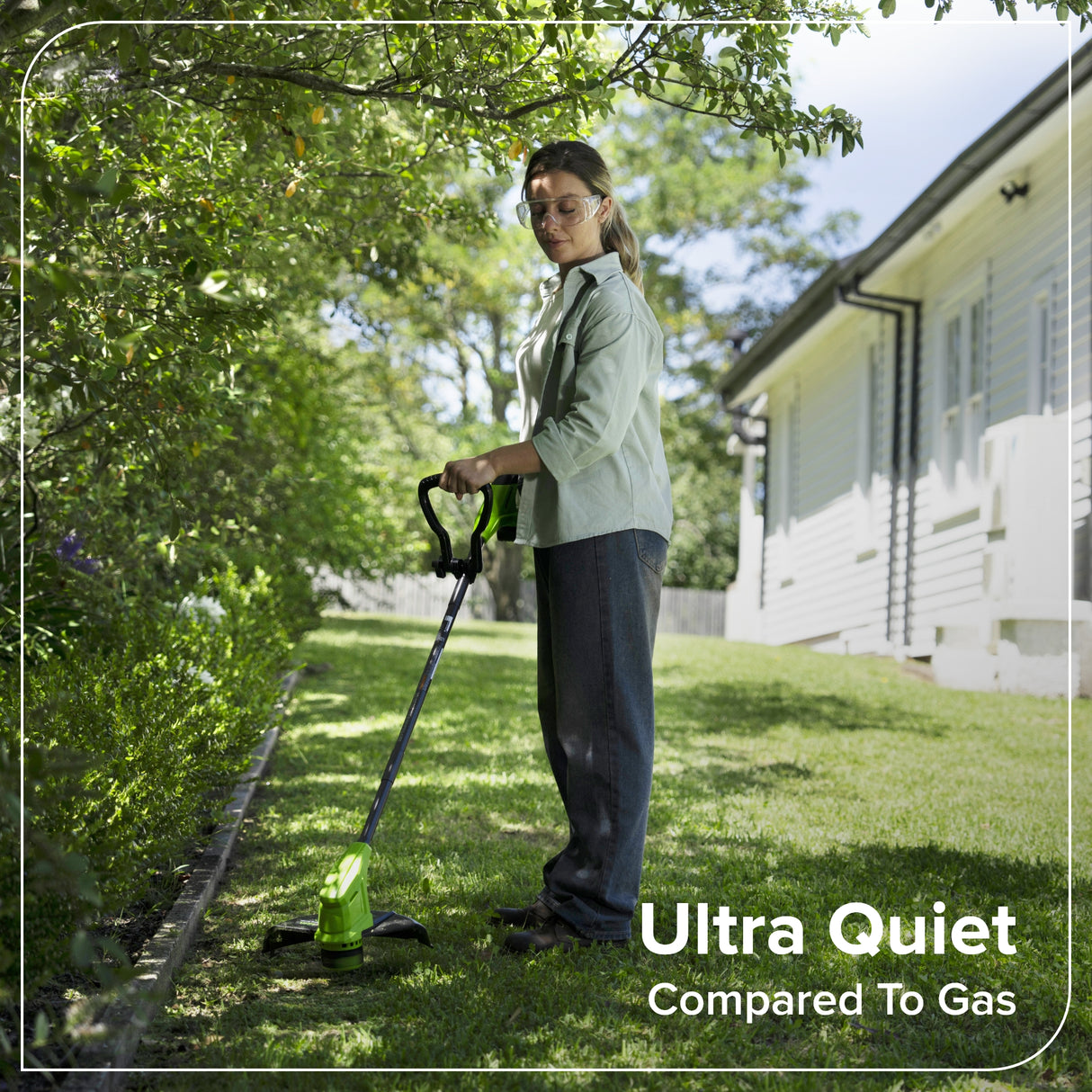 24V 12" Brushless String Trimmer & 270 CFM Blower, 2.0Ah Battery with 30W Type-C Charger and 3-FT Cables Included