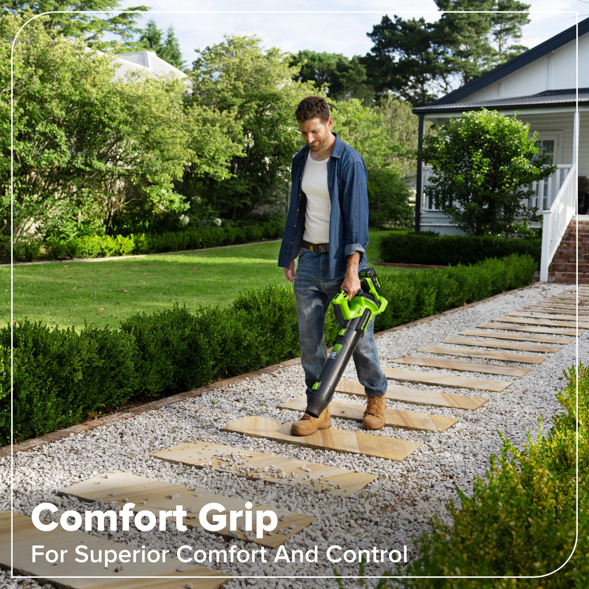 24V 12" Brushless String Trimmer & 515 CFM Blower, 3.0Ah Battery, 65W Type-C Charger and 3-FT Cable Included