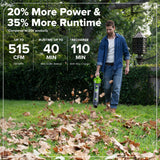 24V 12" Brushless String Trimmer & 515 CFM Blower, 3.0Ah Battery, 65W Type-C Charger and 3-FT Cable Included