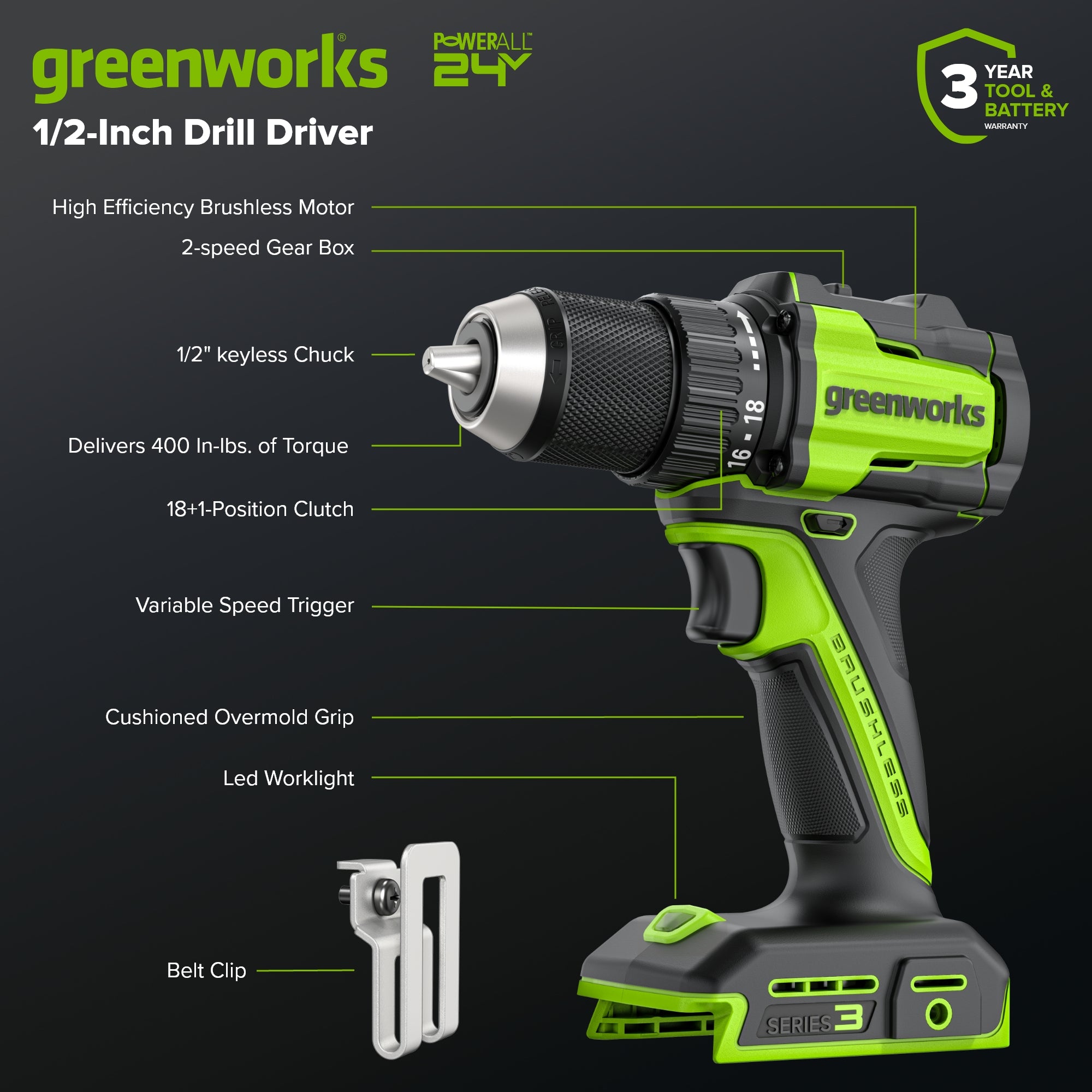 リール windaprihandaDigitanaSLS 2Speed 4000 24V Cordless Battery 1/2