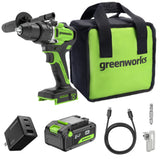 Perceuse-visseuse à batterie 24 V, 1/2 pouce, 800 po-lb – Batterie USB-C 4,0 Ah et chargeur rapide USB-C 65 W inclus