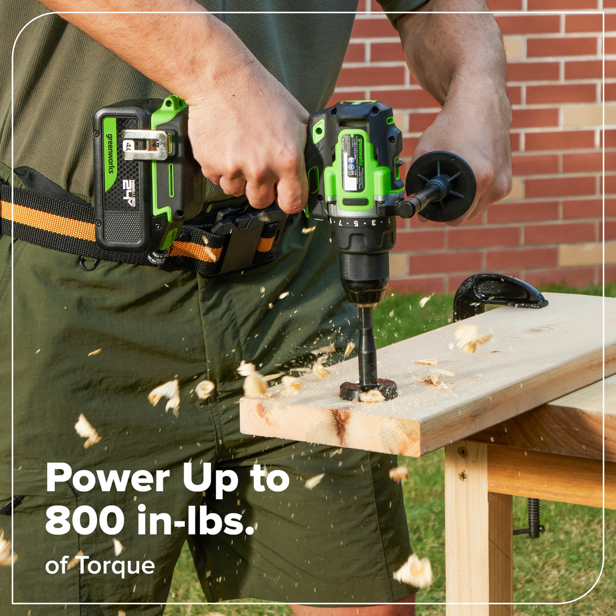Perceuse-visseuse à batterie 24 V, 1/2 pouce, 800 po-lb – Batterie USB-C 4,0 Ah et chargeur rapide USB-C 65 W inclus