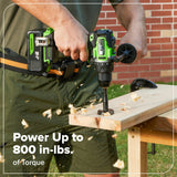 Perceuse-visseuse à batterie 24 V, 1/2 pouce, 800 po-lb – Batterie USB-C 4,0 Ah et chargeur rapide USB-C 65 W inclus