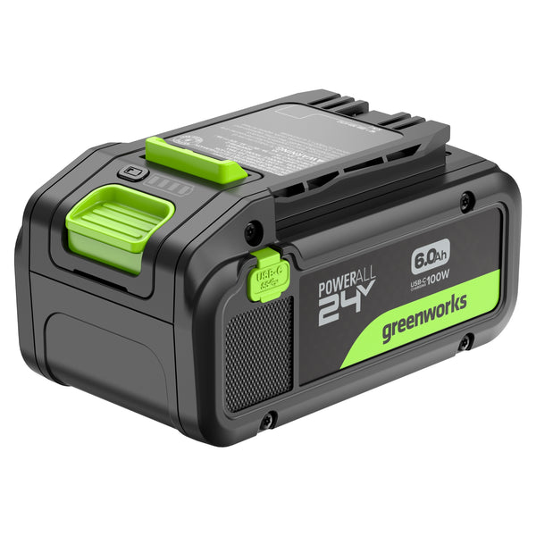 24V 6.0Ah High Power Battery with Type-C USB Port – Greenworks