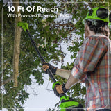 24V Brushless 8" Pole Saw, 2.0Ah Battery and 30W Type-C Charger (3-FT) Included