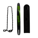 Guide-chaîne, chaîne et fourreau