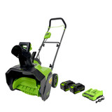 48V (24V x 2) 16" Cordless Snow Thrower, (2) 4.0Ah Batteries & 4A Dual Rapid Charger Included