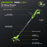 24V 12" Brushless String Trimmer (Tool Only)