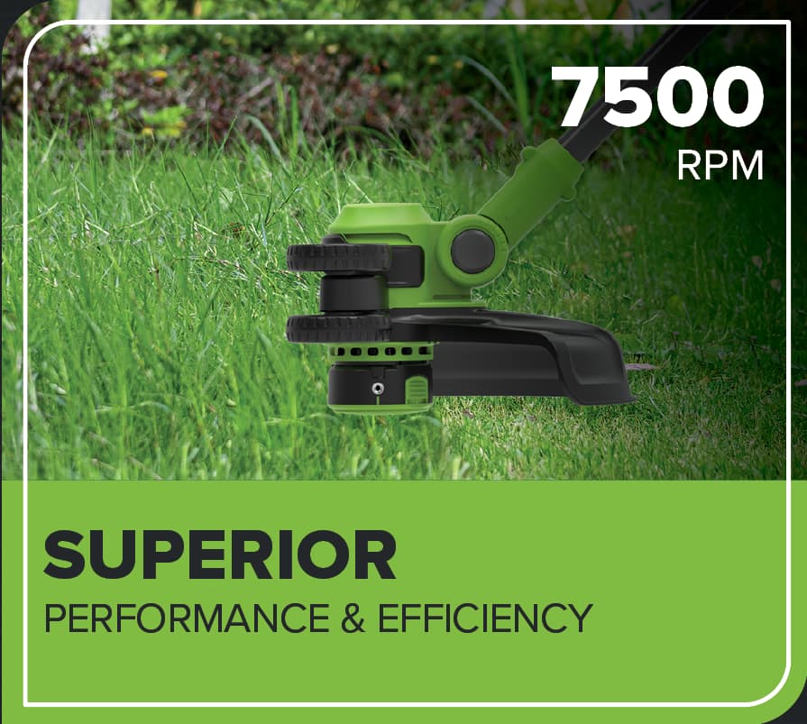 24V 13" Brushless String Trimmer, 4.0Ah 21700 Battery and 65W Type-C Charger with 3-FT Cable Included