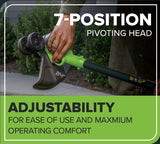 24V 13" Brushless String Trimmer, 4.0Ah 21700 Battery and 65W Type-C Charger with 3-FT Cable Included