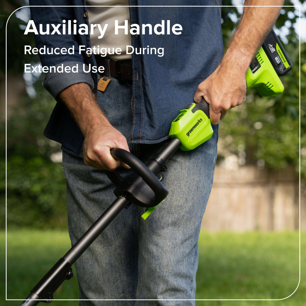 24V 15" Brushless String Trimmer, 6.0Ah Battery and 65W Type-C Charger with 3-FT Cable Included