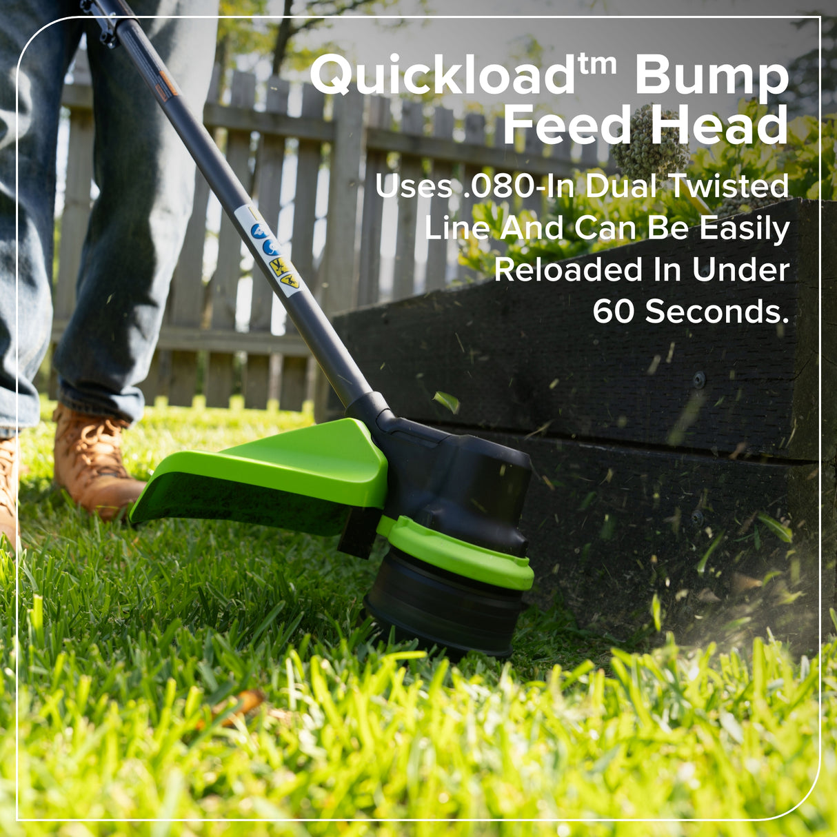 24V 15" Brushless String Trimmer, 6.0Ah Battery and 65W Type-C Charger with 3-FT Cable Included