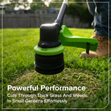 24V 15" Brushless String Trimmer, 6.0Ah Battery and 65W Type-C Charger with 3-FT Cable Included