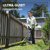24V 13" Brushless String Trimmer, 4.0Ah 21700 Battery and 65W Type-C Charger with 3-FT Cable Included
