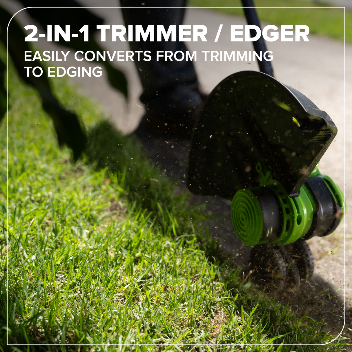24V 13" Brushless String Trimmer, 4.0Ah 21700 Battery and 65W Type-C Charger with 3-FT Cable Included