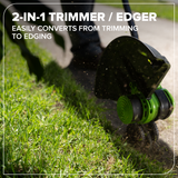 24V 13" Brushless String Trimmer, 4.0Ah 21700 Battery and 65W Type-C Charger with 3-FT Cable Included