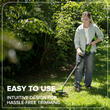 24V 13" Brushless String Trimmer, 4.0Ah 21700 Battery and 65W Type-C Charger with 3-FT Cable Included