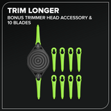 24V 13" Brushless String Trimmer, 4.0Ah 21700 Battery and 65W Type-C Charger with 3-FT Cable Included