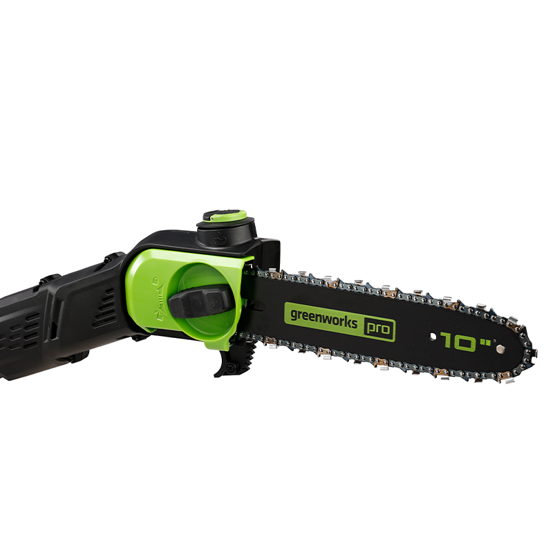 Greenworks 80V 10" Pole Saw with (2) Extra Chains and Shoulder Strap (Tool Only)