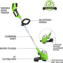 Load image into Gallery viewer, 40V 13&quot; String Trimmer (Tool Only) - STF305
