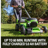 60V 21" Brushless Self-Propelled Lawn Mower, 5.0Ah Battery and Charger Included