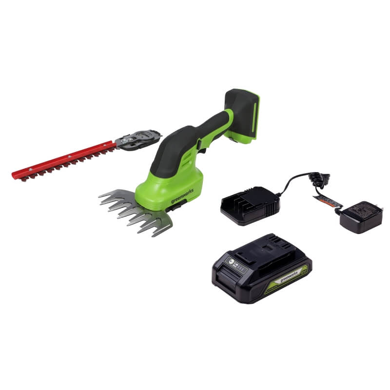 24V Shear Shrubber 1.5Ah USB Battery and Charger Included Greenworks Tools Canada Inc