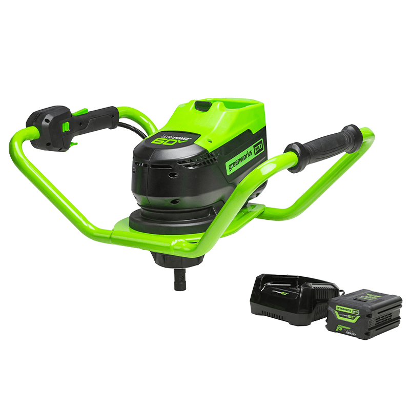 Greenworks Pro 8" 60V Cordless Earth Auger, 4.0Ah Battery and Charger Included