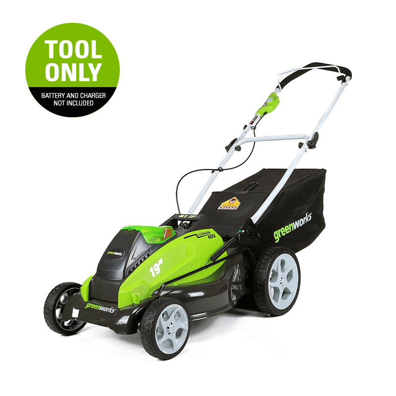 Greenworks 40V 19-Inch Lawn Mower, Battery and Charger Not Included (Tool Only)