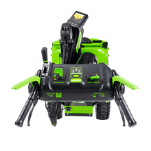 Load image into Gallery viewer, 60V 24&quot; Dual Stage Snow Thrower, (3) 5.0Ah Batteries and Dual Port Charger Included
