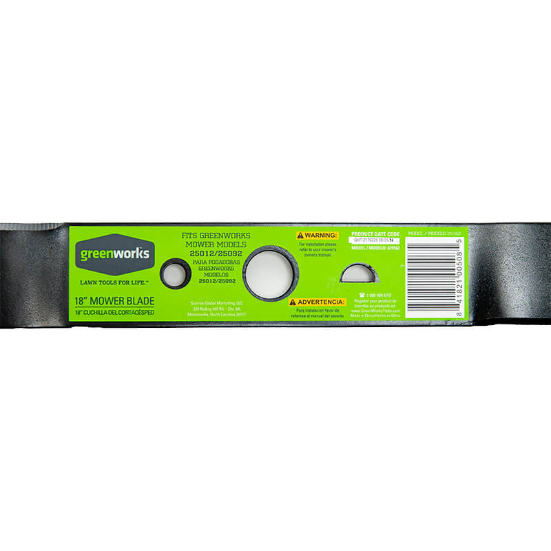 18 Replacement Lawn Mower Blade – Greenworks Tools Canada Inc.