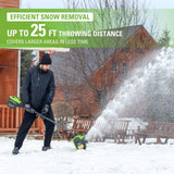 Greenworks 80V 12" Brushless Snow Shovel, 2.0Ah Battery and Charger Included